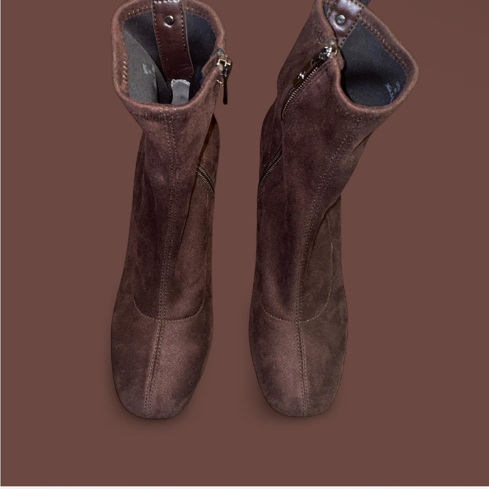 Donald Pliner Brown Suede Ankle Boots